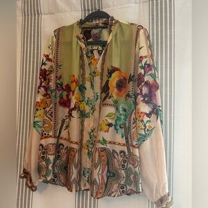 Johnny Was colorful blouse top